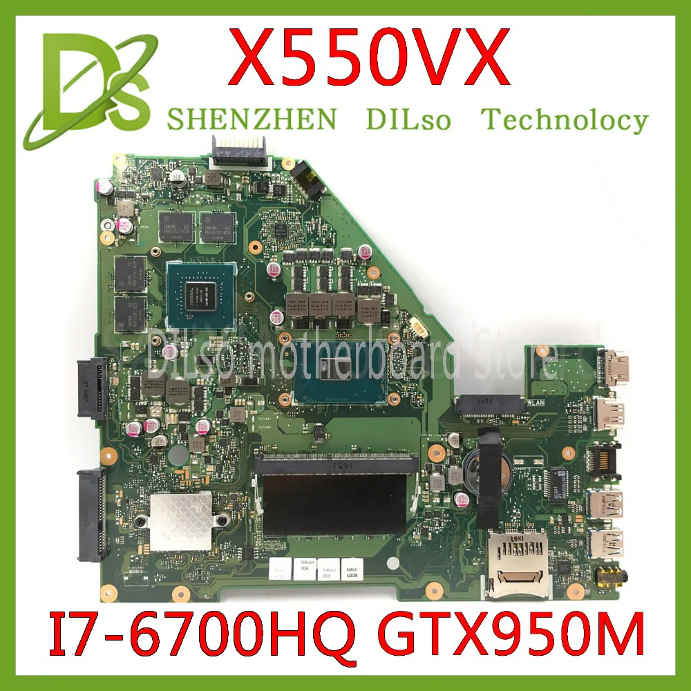  KEFU X550VX motherboard for ASUS X550VX FZ50VX FH5900V I7-6700HQ GTX950 8GB RAM laptop motherboard 