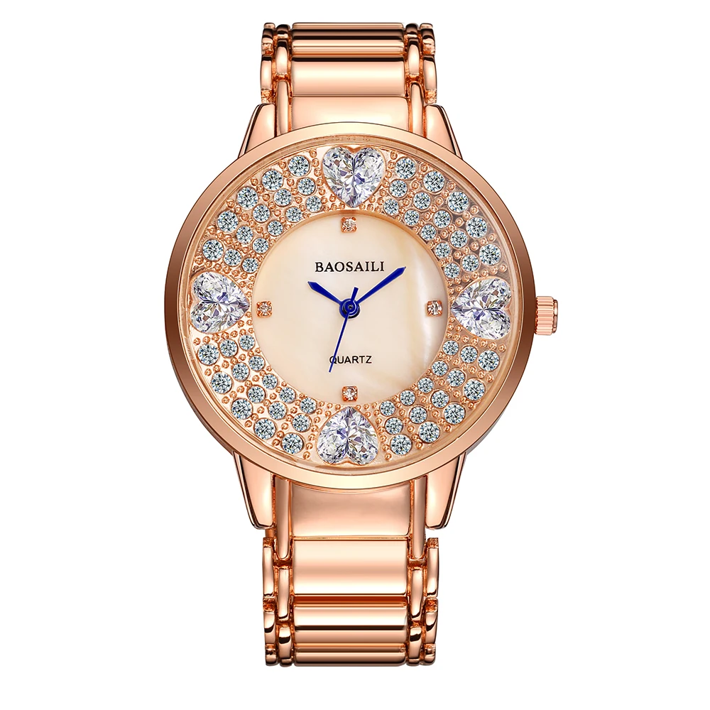 Prix pour BSL1036 BAOSAILI Spécial Design Coeur Strass Femmes Montre En Gros Alliage Élégant Main Horloges Prix pour BSL1036 BAOSAILI Spécial Design Coeur Strass Femmes Montre En Gros Alliage Élégant Main Horloges