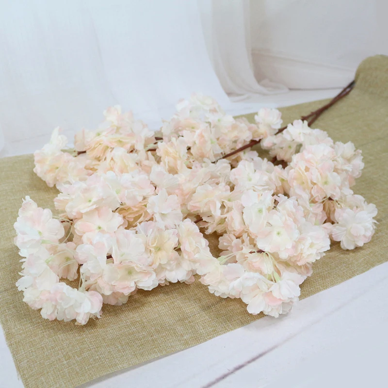 JAROWN Simulation Cherry Artificial Silk Fake Flowers Wedding Scene Decoration Photography Background Wall Decor Home Decoration (7)
