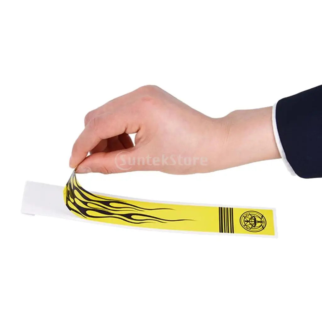 12pcs Durable Archery Arrow Adhesive Stickers Wraps 27cm x 3cm Fluorescent Yellow/ White