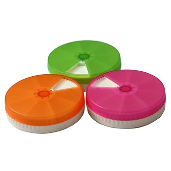 

1PCS Plastic 7 Slots Pill Craft Beads Box Case Organizer Round Daily Weekly 7 Days Tablet Pill Medicine Holder