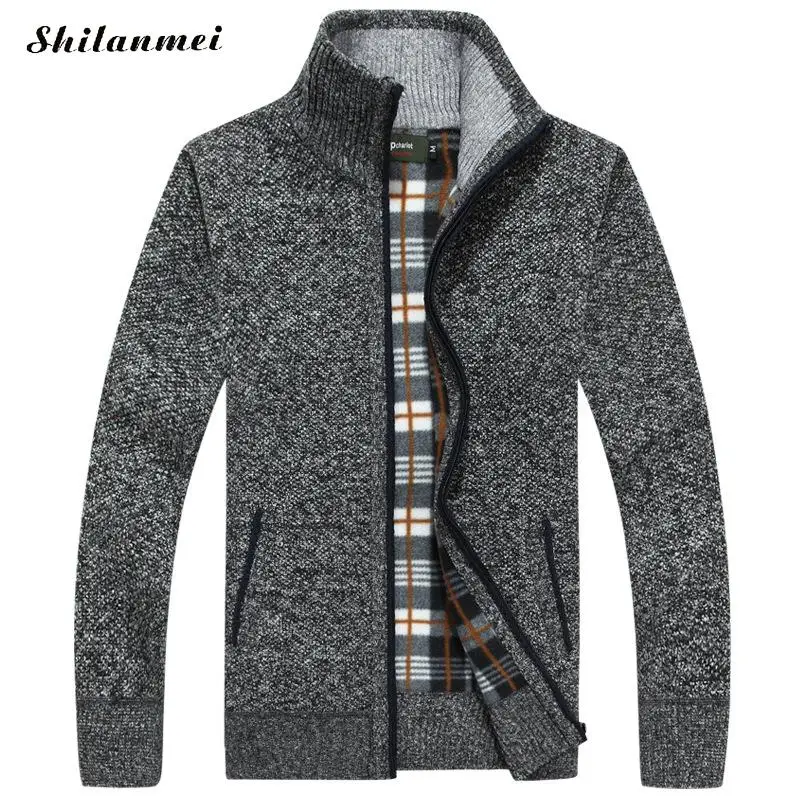 Новый 4XL 5XL мужской флис Sweate осень зима теплое кашемировое платье Slim Fit Шерсть