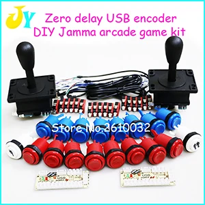 Jamma аркадный Шкаф DIY Kit Нулевая задержка USB аркадный контроллер для подключения к ПК Джойстик в американском стиле 4/8 кнопки - Цвет: as the picture