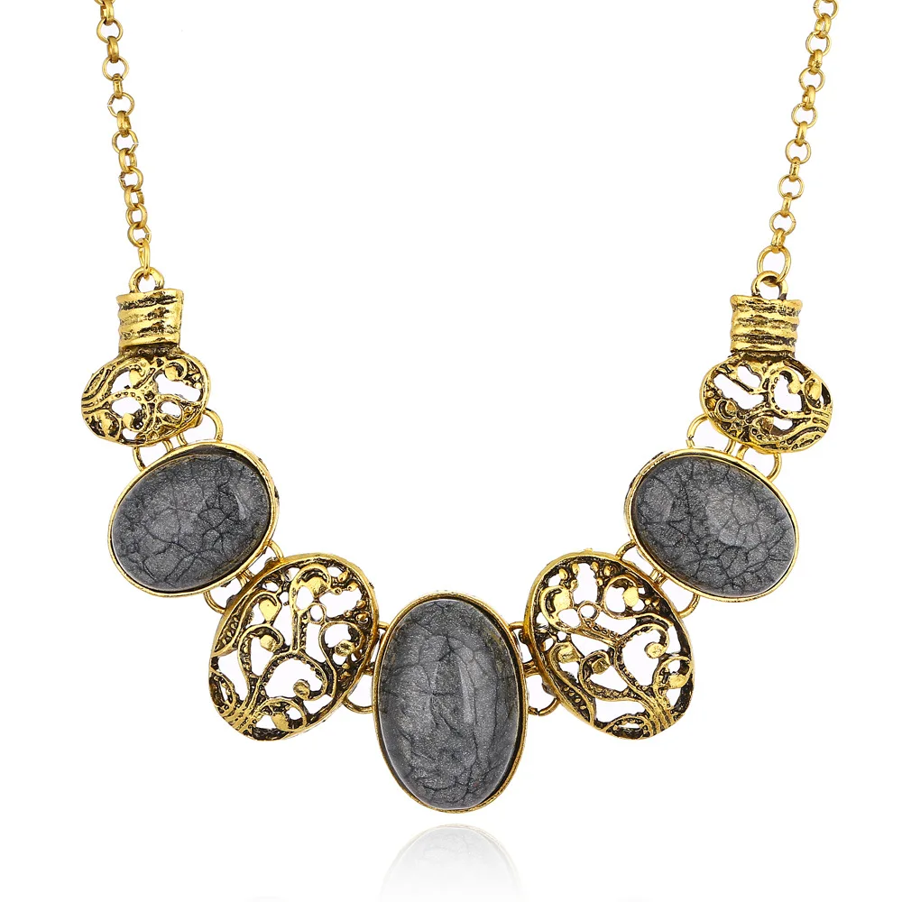 Kymyad, винтажное каменное ожерелье, s& Кулоны, колье, ожерелье для женщин, Элегантное ожерелье, массивное ожерелье для женщин, бижутерия, колье