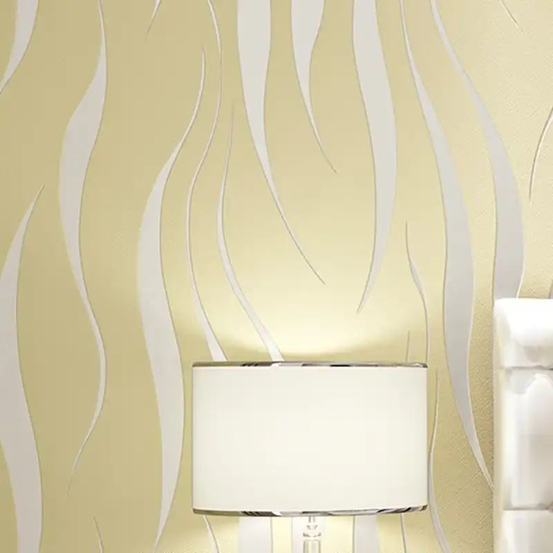 Modern Design Striped Geometric Wallpaper Roll For Bedroom Living Room Home Decor Embossed Wall Paper Cream White Beige