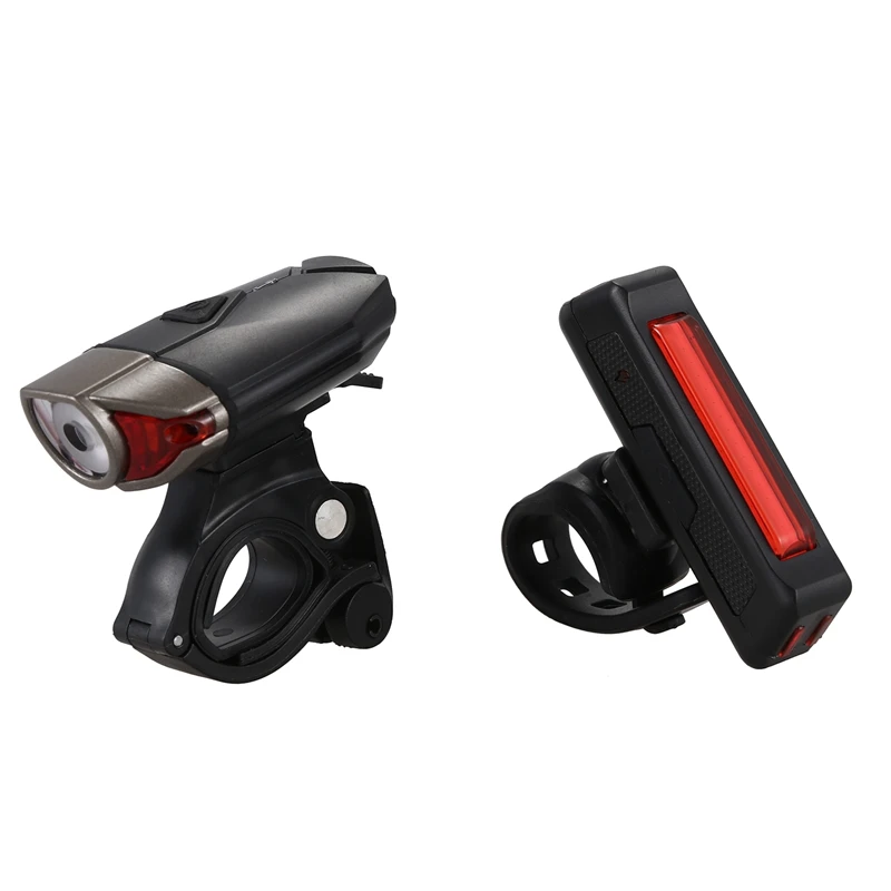 Новый 380 USB Перезаряжаемый фонарик для велосипеда набор с бесплатным велосипедным хвостовым светом
