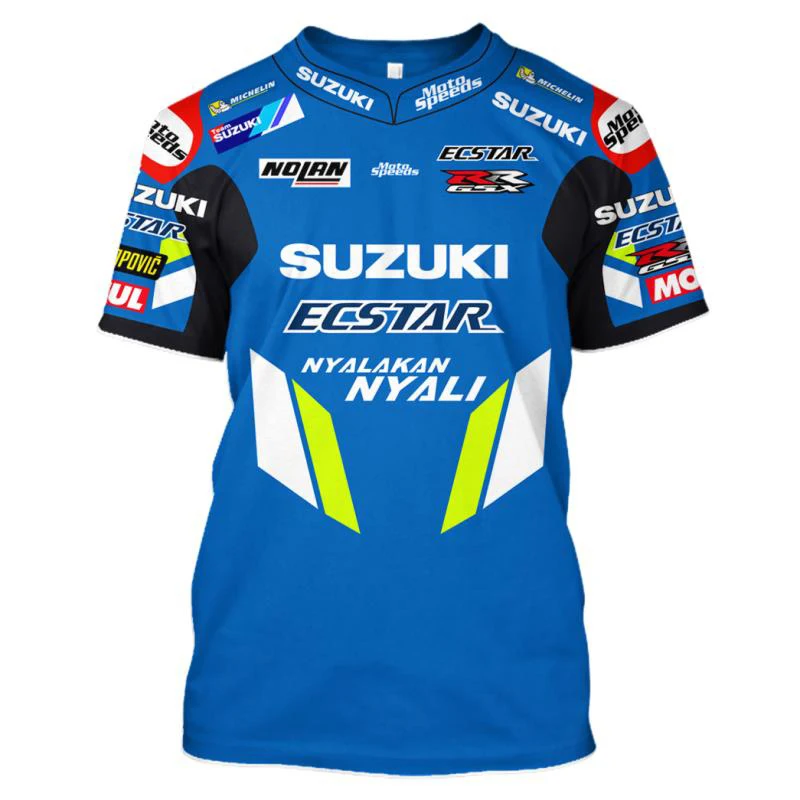 Новинка MOTO GP для SUZUKI GSX Racing Team Riding Racing Спортивная футболка Новая не выцветающая Knigh