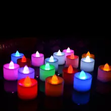 5 velas flameless da luz da vela do diodo emissor de luz do fliker da forma da vela das cores da decoração 6 romântica do aniversário do festival dos pces com temporizador para a casa