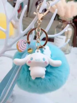 A2 Аниме Моя Мелодия пудинг Cinnamoroll Собака Кошка меховой шар брелок милые животные плюшевый брелок сумка амулет подвесной брелок для девочек - Цвет: A2