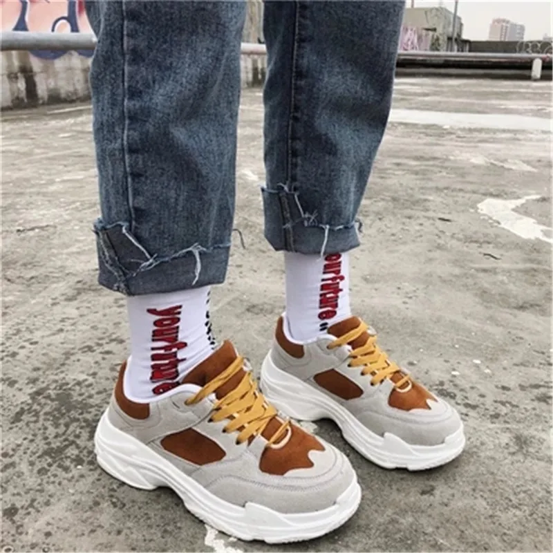 Royal Beige Vent En Nouveau Casual Cuir Harajuku bleu Femme Rétro Sauvage 2018 Chaussures awxv7A1nt