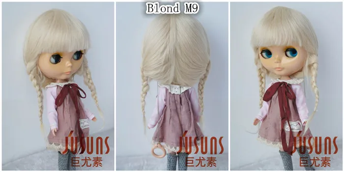 JD018 10-11 дюймов мохер парики Красивая Ана две косы BJD кукла парик Мода Кукла волосы