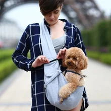 Серый полосатый переноска для собак Сумка Pet переноска для собак сумки розничная путешествия на открытом воздухе ветрозащитный переноски