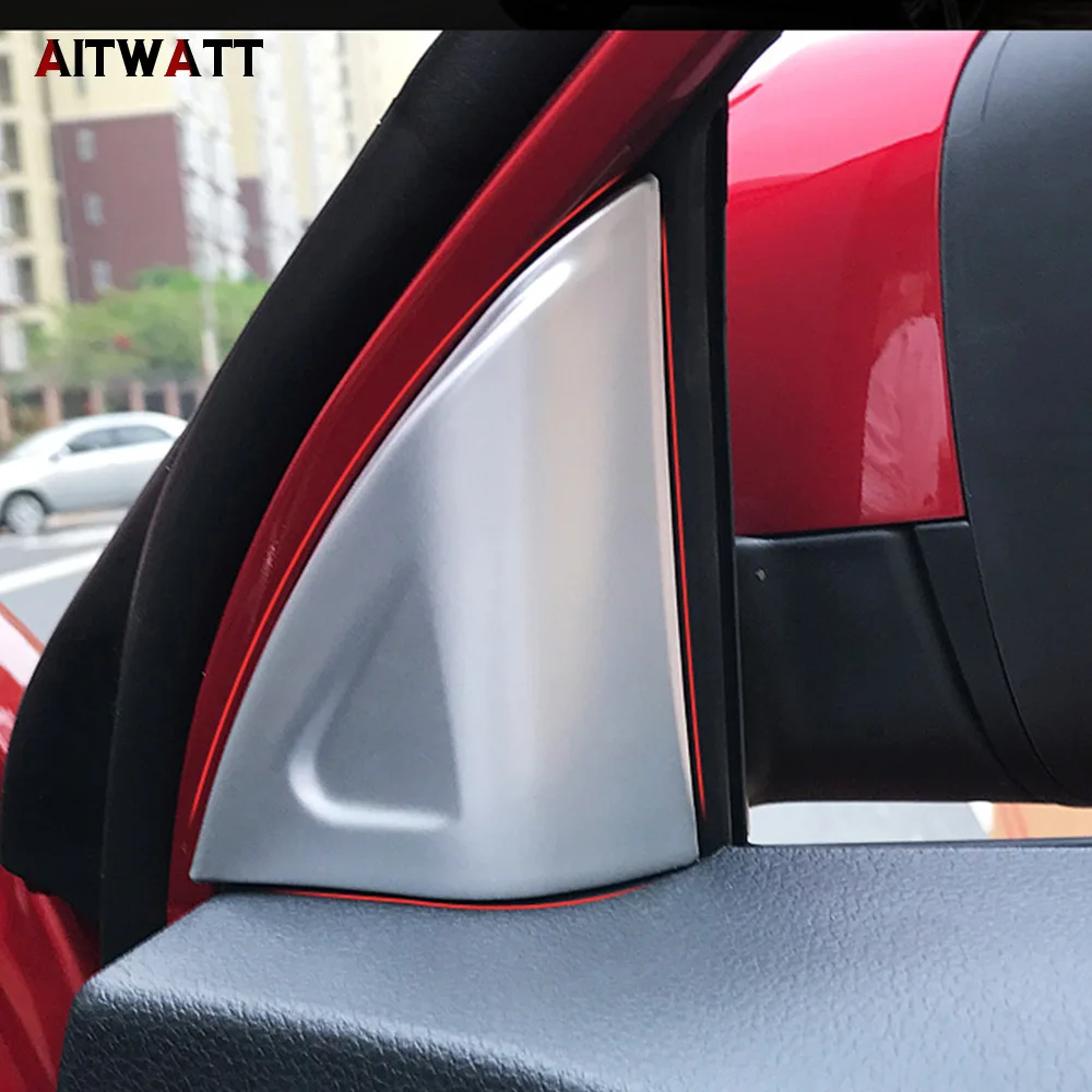 

For MG ZS 2018 ABS Matte Interior Door Speaker Ring Cover Mouldings Decoration Car Accessories Sticker 1pcs AITWATT