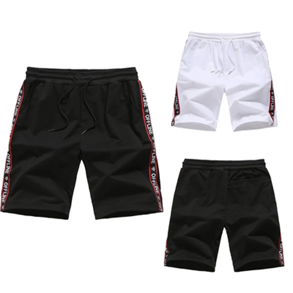 Летняя новая модная повседневная спортивная Комфортный хлопковый льняной мужской Клетчатый Повседневный свободный шорты с буквенным принтом короткий спортивный Homme 50