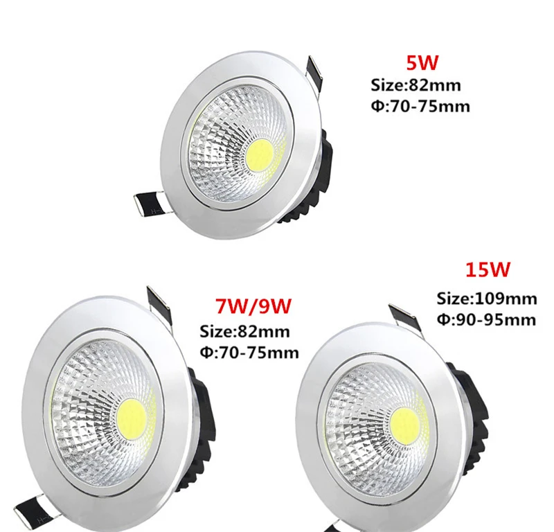 10X с регулируемой яркостью 5 Вт/7 Вт/9 Вт/15 Вт светодиодный потолочный светильник COB AC85-265V светодиодный светильник для шкафа светодиодный драйвер