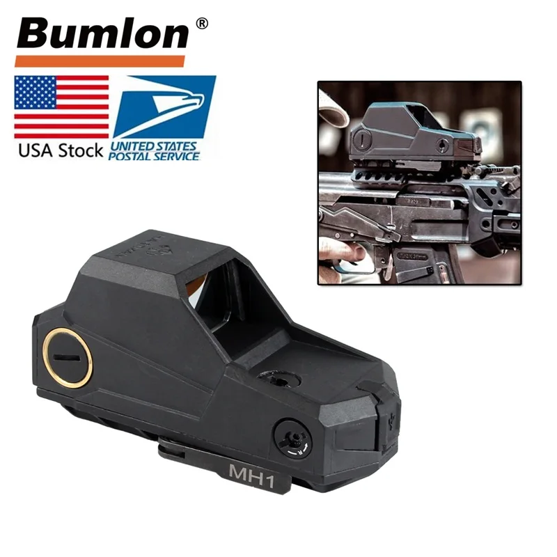 

US Shipping MH1 Red Dot Sight Reflex Largest Field With QD Quick Detach USB Charger for Tactical Hunting Airsoft Scope HT5-0042