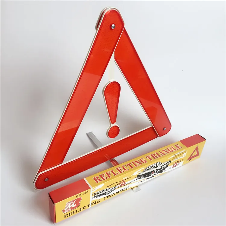 

Car Auto Safety Emergency Reflective LED Warning Triangle Cars Tripod Folded Stop Hazard Red Sign reflective strip warning