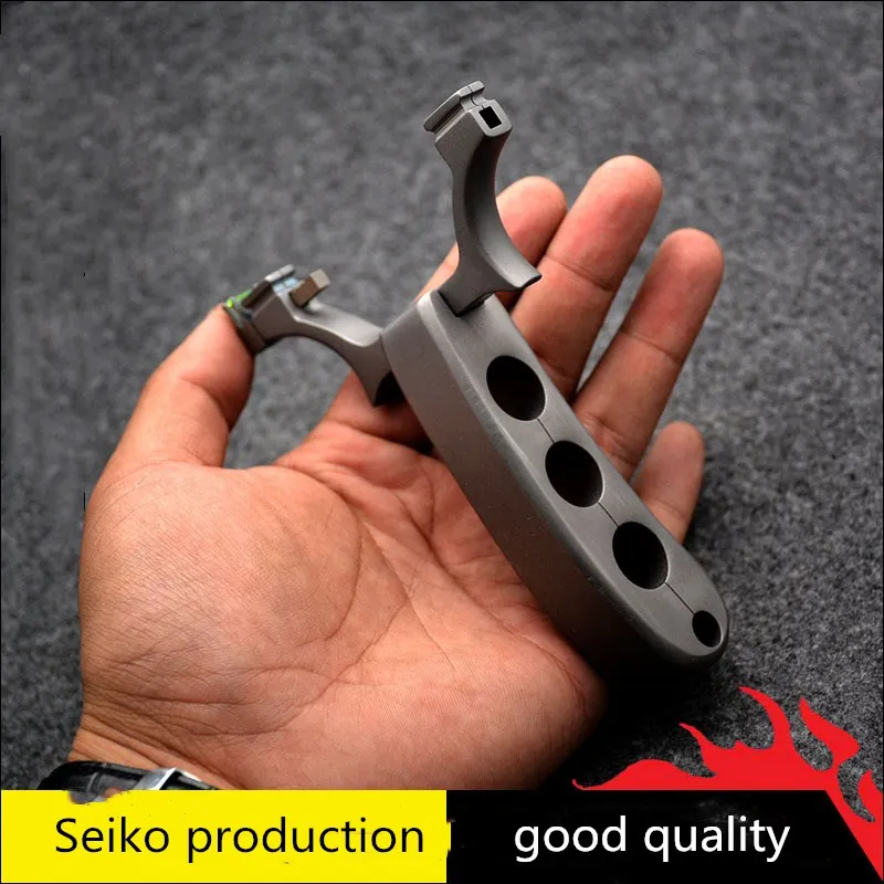 

Genuine stainless steel Slingshot titanium alloy outdoor competitive hunting flat leather bow