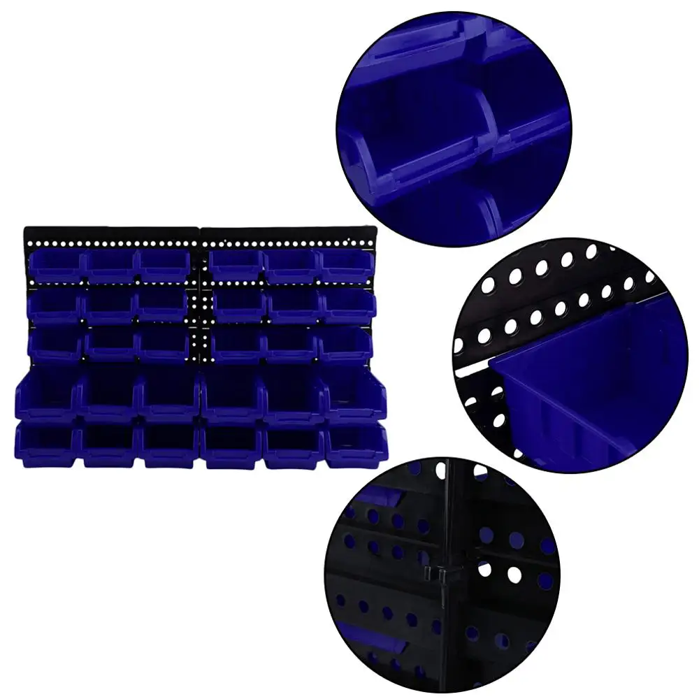 30 шт. Наклонный рот пластиковые части органайзер из лотков стены Гараж склад