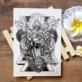 

Waterproof Temporary Tattoos Stickers Cool tiger Tattoo Flash Water Transfer Tattoos fake tattoos for women men #228