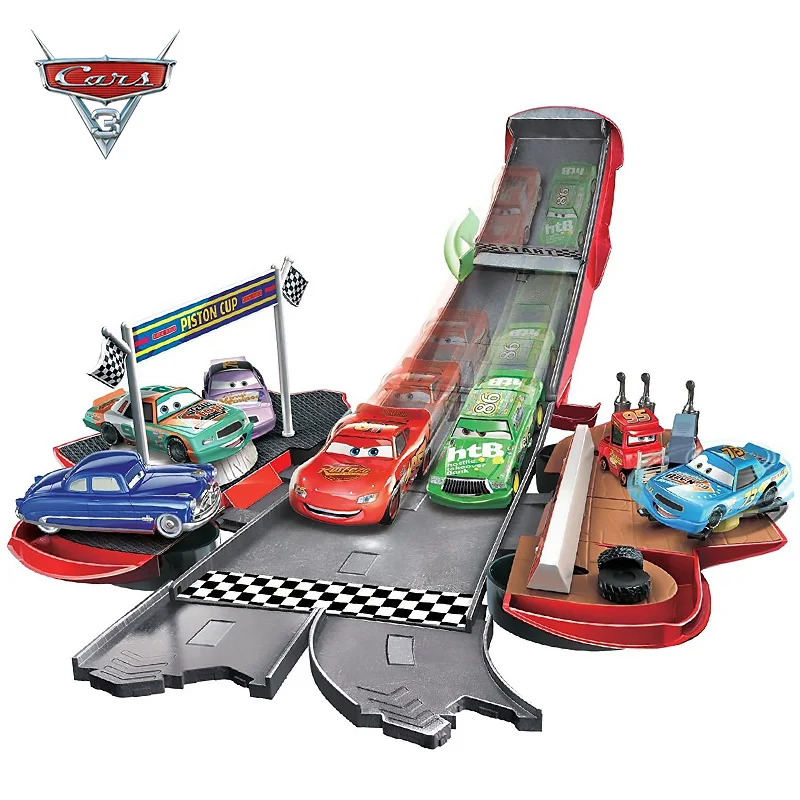 

Pixar Cars 3 Lightning McQueen Mater Jackson Storm Deformed Track Diecast Metal Modle FiguresKids Toys Boy Educational