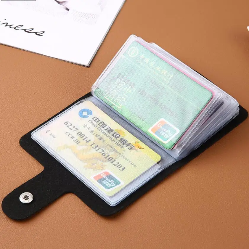 Унисекс, 24 бита, модный кожаный чехол для ID карты, повседневный и деловой держатель для карт, защита для кредитных карт, паспорта, кошелек для мужчин и женщин