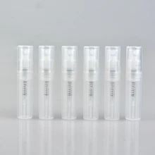10 шт./лот 2 мл мини-проба портативный прозрачный пластиковый флакон духов и пустой чехол для парфюма для путешественника