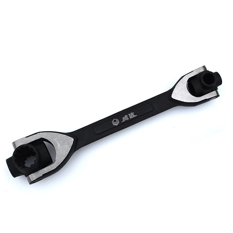 

8 In 1 8-19mm Multi-function 12 Tooth Socket Wrench High Quality Universal Black Flexible CR-V Metal Spanner Auto Repair Tools