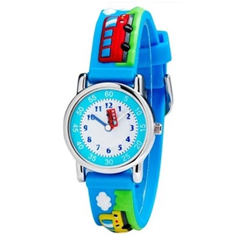 

Practical WILLIS NEW Child 3D CLOCK Brands Children Waterproof Watches Cartoons Design Analog Clock kid Quartz Wrist Watches
