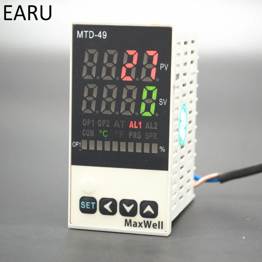 48*96mm Digital Temperature Controller Control AC85-265V Power Thermocouple Universial K J PT100 Input SSR+Relay / 4-20mA Output