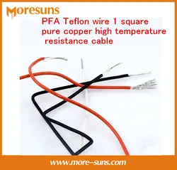 Быстрая Бесплатная Доставка 10 м/лот для teflon PFA провода 1 квадратных чистой меди высокая термостойкость кабеля 3 вида цветов луженая медная