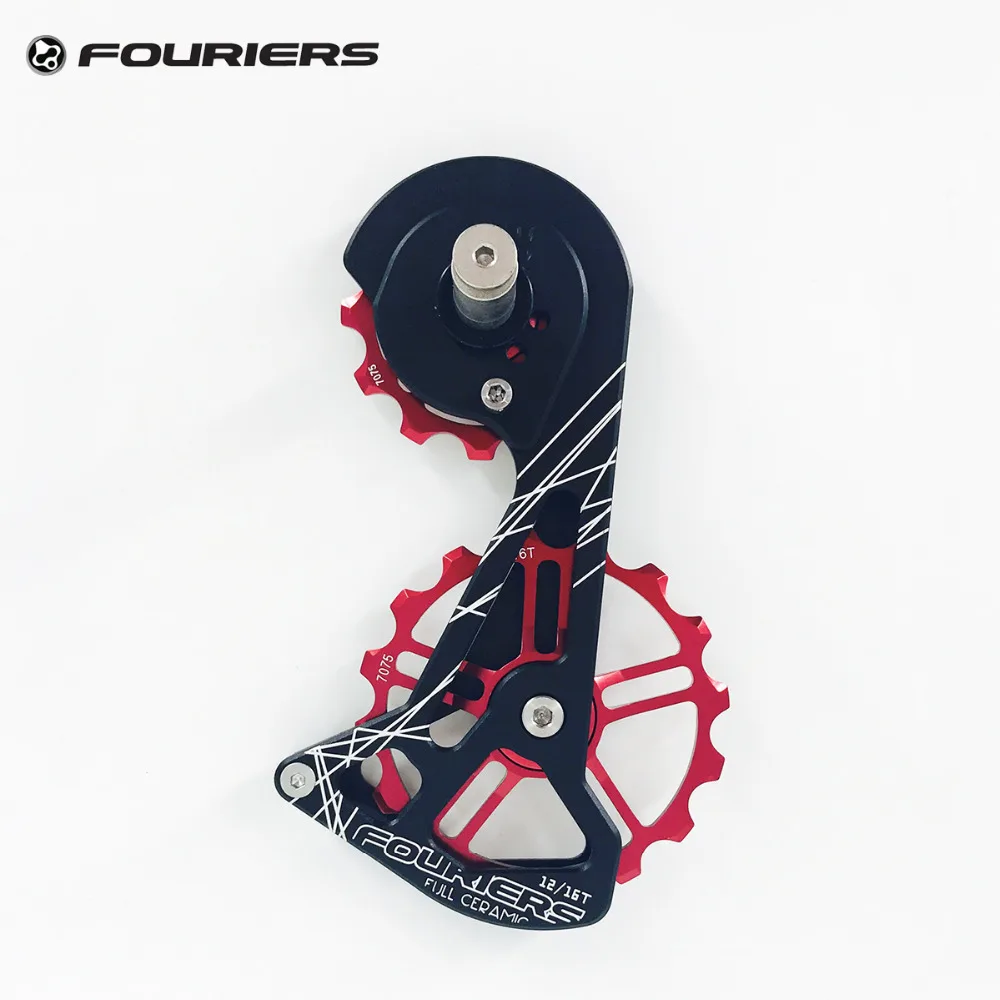 Polea de cerámica completa de la jaula del descarrilador trasero de la bicicleta de carretera de la bicicleta de Fouriers 12 T-16 T 8000, 9100