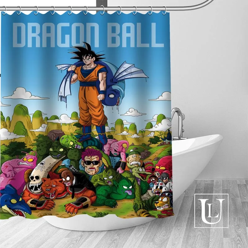 

Custom Dragon Ball shower curtain new large European & American style print edition polyester shower curtain