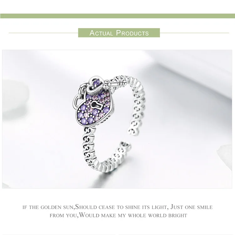 WOSTU, 925 пробы, серебряное, фиолетовое, сладкое сердце, брелок для ключей, кольца для женщин, серебряное кольцо, для свадьбы, помолвки, вечерние ювелирные изделия CQR486