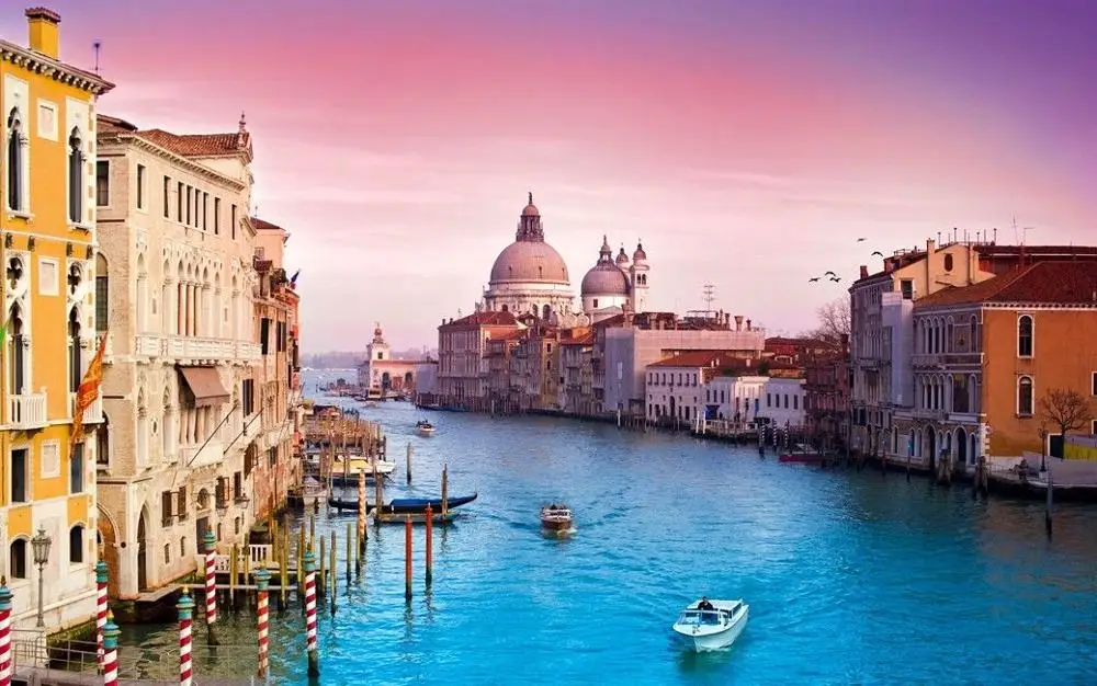 N0079 Venice Italy Beautiful architecture Wall Sticker Silk Fabric Poster Art Indoor Decor Bright|Painting & Calligraphy| - AliExpress