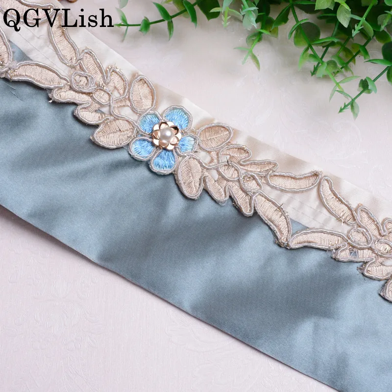 QGVLish 12M/lot 10cm Wide Embroidery Curtain Lace Ribbon Belt Trims DIY Clothing Cushion Decor Handmade Accessory | Дом и сад
