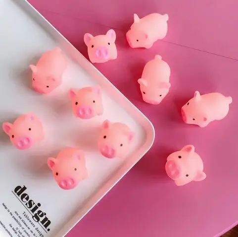 

3 Piece Squeeze Pig Mochi Squishy Kawaii Animal Slow Rising Squishy Toy Anti-strss Practical Jokes Kids Squishies Action Toy