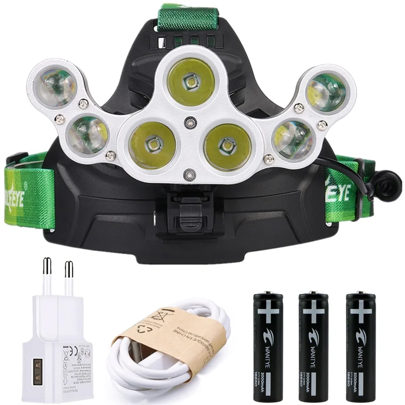 Goedkoop 30000Lm XM 3T6 4Q5 LED Koplamp USB Hoofd lamp Oplaadbare 18650 Zaklamp Hoofd lantaarn Voor Camping Vissen