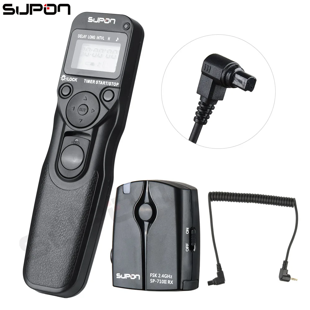 

SUPON 710II/C3 2.4GHZ FSK Wireless Remote Shutter Controller Set Time Lapse Intervalometer Timer Cable for CANON C3