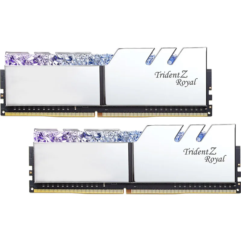

G.SKILL Trident Z Royal DDR4 3000 frequency 16G (8Gx2) set Desktop memory RGB light bar (armor silver)