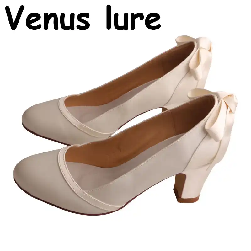 ivory closed toe heels
