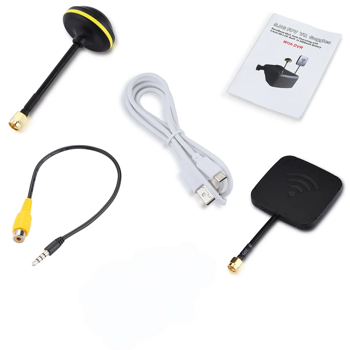 В наличии EV800D 5 8G 40CH дюймов 800*480 видео гарнитура HD DVR разнообразие FPV очки с