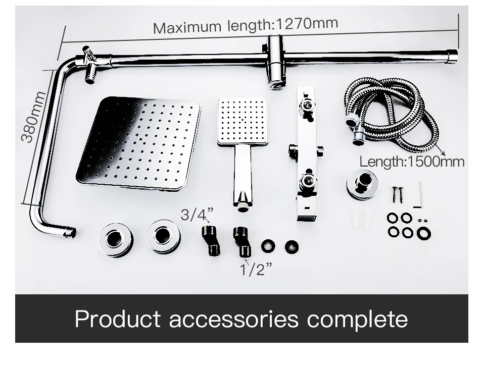 GAPPO Термостатический смеситель для душа, Хромированный Цвет, для ванной, смеситель для душа, набор, водопад, дождь, душевая головка, кран для ванны, краны