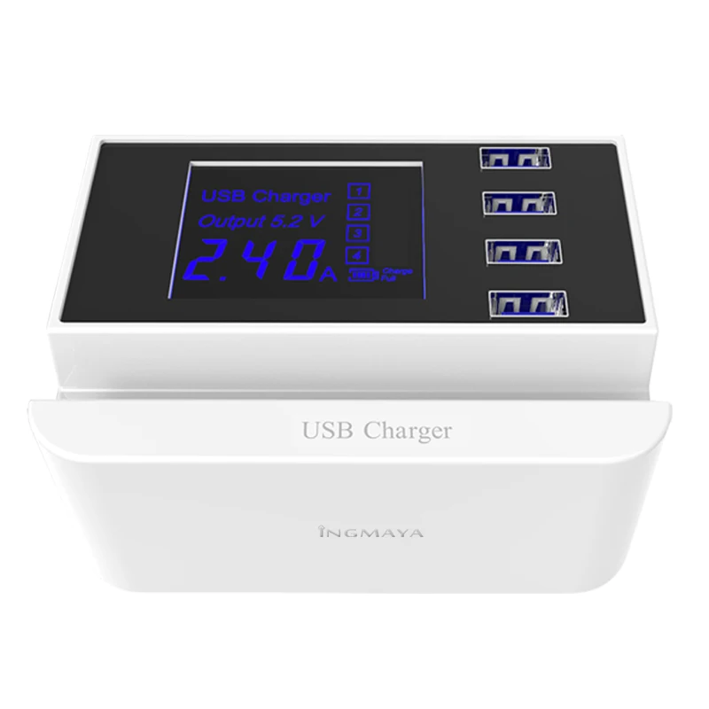 INGMAYA многопортовое USB зарядное устройство светодиодный Smart Charge 2.4A для iPhone 5S, SE 6 7 Plus iPad samsung huawei Nexus DV адаптер питания