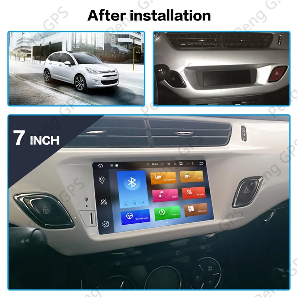 Best Android 8.0   Octa Core  Car Radio GPS DVD Multimedia Player Stereo For Citroen C3 DS3 2010-2016 4
