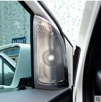 2pcs car styling audio stickers speaker cover for Mercedes Benz B class decorative frame converted accessories | Автомобили и