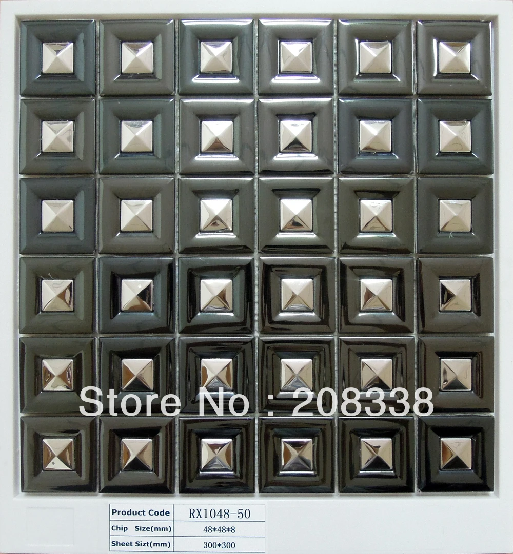 

STAINLESS STEEL METAL TILE MOSAIC KITCHEN BACKSPLASH BATHROOM WALL 8MM