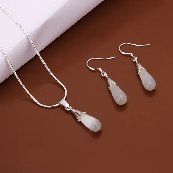 Wholesale Sterling jewelry silver plated Jewelry Set, Silver Fashion