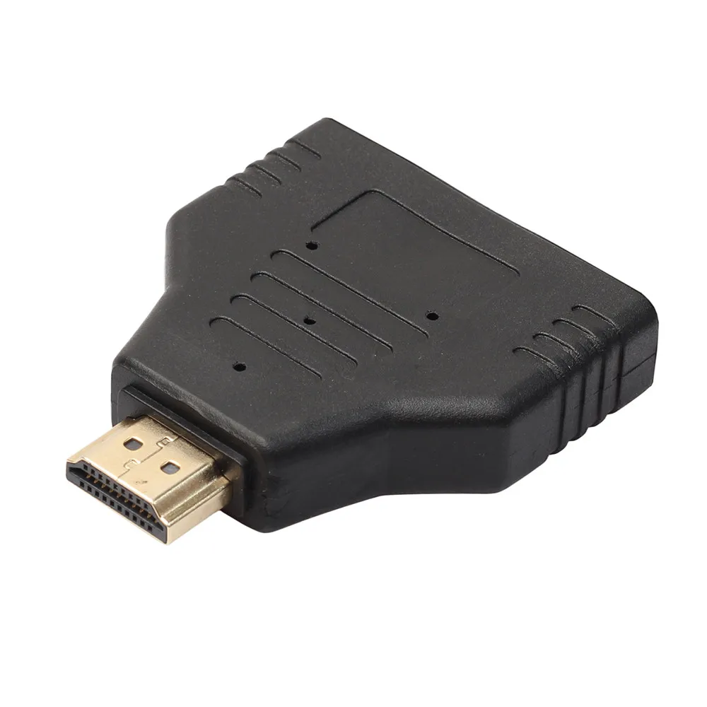 HDMI штекер-Двойной HDMI Женский 1-2 способ сплиттер адаптер для HD tv Горячая DH для Xbox Blueray DVD плееров PS3 Прямая поставка