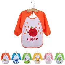 Водонепроницаемые детские нагрудники с мультяшными животными, модные милые детские Кормовой Продукт, малыши Девочки Мальчики, детская одежда, Детские аксессуары